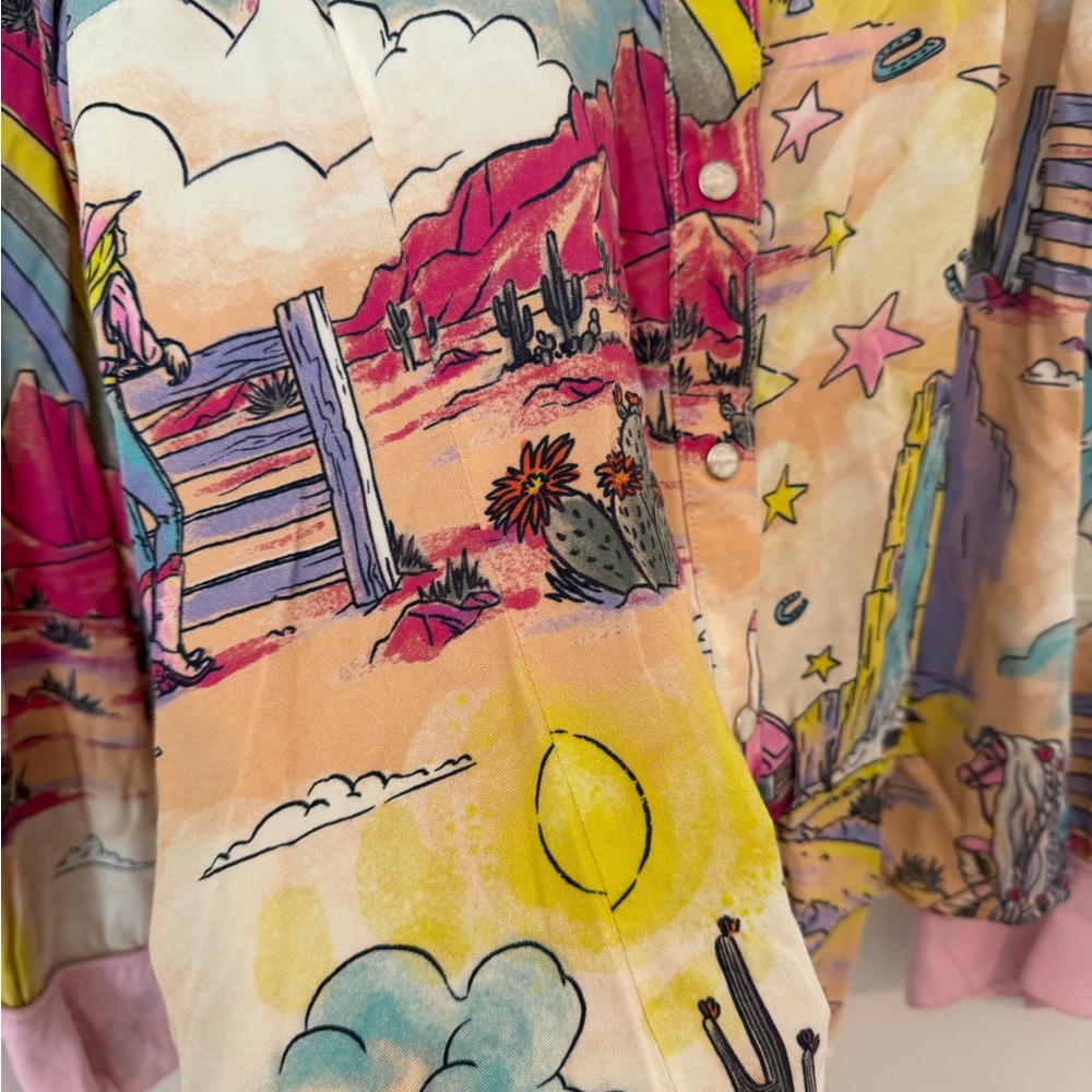 Barbie X Wrangler Girls Western Cowboy shit size medium